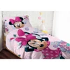 Kép 4/4 - Minnie Mouse 'pink flower' ágyneműhuzat szett 140 x 200 + 70 x 90 cm