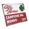 Kép 2/4 - Alfa Romeo Campione Del Mondo 1975 fémplakát 20 x 30 cm