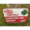 Kép 4/4 - Alfa Romeo Campione Del Mondo 1975 fémplakát 20 x 30 cm