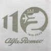 Kép 6/9 - Alfa Romeo 110 anniversary Metallic red logo férfi póló, fehér