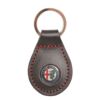 Kép 1/2 - Alfa Romeo bőr kulcstartó Marchio "fekete"