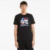 Kép 3/6 - Puma BMW M Motorsport Vintage férfi póló, fekete-kék-piros 'Touring Car Racing 86'