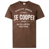 Kép 1/3 - Lee Cooper férfi póló, Quality Denim 1908, barna-fehér