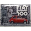 Kép 1/4 - Fiat 500 dombornyomott fémplakát 30 x 40 cm