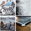 Kép 3/4 - Harley-Davidson dombornyomott fémplakát 30 x 40 cm "Born To Ride"