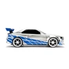 Kép 9/11 - Brian'S 2002 Nissan Skyline Gt-r F&F R/C ezüst távirányítós autó 1:24