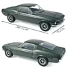 Kép 3/3 - 1968 Ford Mustang Fastback satin green metallic modell autó 1:12