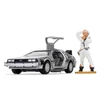 Kép 3/5 - Back To The Future Delorean part 1 & Doc Brown figura modell autó 1:36