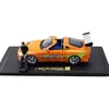 Kép 2/6 - F&F Brian & Toyota Supra with lights szett modell autó 1:18
