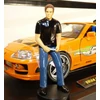 Kép 5/6 - F&F Brian & Toyota Supra with lights szett modell autó 1:18