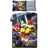 Kép 1/2 - Super Mario Kart 'Mario és Bowser versengése' ágyneműhuzat szett 140 x 200 + 70 x 90 cm