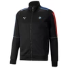 Kép 1/5 - Puma BMW M Motorsport T7 férfi cipzáros pulóver, fekete-kék-piros, 2022