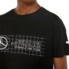 Kép 6/7 - Puma Mercedes AMG Petronas square grid férfi póló, fekete, 2022