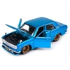 Kép 4/5 - 1971 Datsun 510 Tokyo Mod design blue modell autó 1:24 