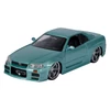 Kép 1/4 - Brian's Nissan Skyline GT-R (BNR34) Fast & Furious tengerzöld modell autó 1:24