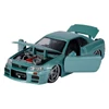 Kép 3/4 - Brian's Nissan Skyline GT-R (BNR34) Fast & Furious tengerzöld modell autó 1:24