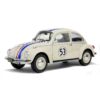 Kép 1/8 - Volkswagen Beetle 1303 Racer #53 bézs Herbie 1973 modell autó 1:18