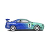 Kép 8/9 - Nissan Skyline (R34)GT-R JGTC#1 zöld/kék 1999-2001 modell autó 1:18