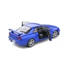 Kép 2/9 - Nissan Skyline (R34)GT-R kék 1999 modell autó 1:18