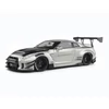 Kép 1/9 - Nissan Skyline GT-R (R35) W/Liberty Walk body kit 2.0 szürke 2020 modell autó 1:18