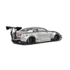 Kép 4/9 - Nissan Skyline GT-R (R35) W/Liberty Walk body kit 2.0 szürke 2020 modell autó 1:18