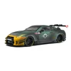 Kép 1/8 - Nissan GT-R (R35) W/Liberty Walk body kit 2.0 Army Fighter szürke/zöld 2022 modell autó 1:18