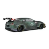 Kép 4/8 - Nissan GT-R (R35) W/Liberty Walk body kit 2.0 Army Fighter szürke/zöld 2022 modell autó 1:18