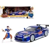 Kép 1/10 - Street Fighter Chun-Li & 1993 Mazda RX-7 szett kék modell autó 1:24