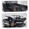 Kép 3/3 - 1972 Datsun 620 Pickup "Jdm Tuners" fekete modell autó 1:24