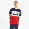 Kép 3/5 - Puma ESS Colorblock férfi póló, kék-fehér-piros, 2022