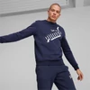 Kép 5/7 - Puma ESS Big logo Crew férfi pulóver, kék-fehér, 2022