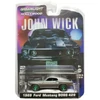 Kép 1/2 - 1969 Ford Mustang Boss 429 "John Wick" ezüst/zöld  modell autó 1:64 (7,2cm)