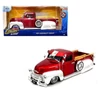 Kép 1/2 - Street Low 1951 Chevrolet Pickup piros/fehér modell autó 1:24