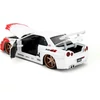 Kép 5/10 - Street Fighter Ryu & 2002 Nissan Skyline GT-R R34 szett fehér modellautó 1:24