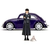 Kép 2/11 - Wednesday Addams & Volkswagen Beetle lila modellautó 1:24