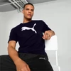 Kép 3/3 - Puma teamRISE logo férfi póló, matrózkék-fehér, S25