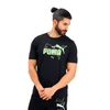 Kép 3/4 - Puma ESS logo LAB Summer férfi póló, fekete-zöld-fehér, S25