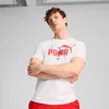 Kép 3/5 - Puma ESS logo LAB Summer férfi póló, fehér-piros-fekete, S25