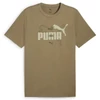 Kép 1/2 - Puma ESS logo LAB Summer férfi póló, velvet moss khaki-törtfehér-fekete, S25