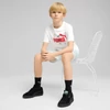 Kép 5/5 - Puma ESS logo LAB Summer junior gyerek póló, fehér-piros-fekete, S25