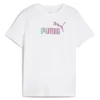 Kép 1/5 - Puma NATURE 2.0 junior gyerek póló, fehér-lila-türkiz, S25