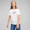Kép 3/5 - Puma NATURE 2.0 junior gyerek póló, fehér-lila-türkiz, S25