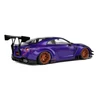 Kép 4/10 - Nissan Skyline GT-R (R35) W/Liberty Walk body kit 2.0 lila 2022 modell autó 1:18