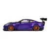 Kép 8/10 - Nissan Skyline GT-R (R35) W/Liberty Walk body kit 2.0 lila 2022 modell autó 1:18