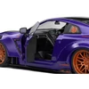 Kép 9/10 - Nissan Skyline GT-R (R35) W/Liberty Walk body kit 2.0 lila 2022 modell autó 1:18