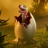 Kép 6/6 - Jurassic Park baby Velociraptor tojásban Life finds a way dinoszaurusz figura dioráma