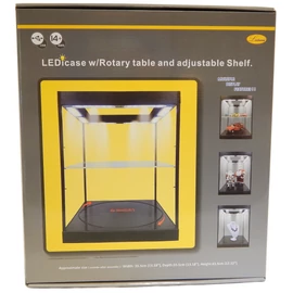 Led Lighted Black Base & rotary table Vitrin (2X) 1:18