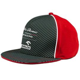 Alfa Romeo Racing baseball sapka, Team 2020 flat brim, carbon fiber, piros