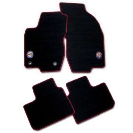 Alfa Romeo 156 velúr szőnyeg garnitúra, fekete-piros LHD