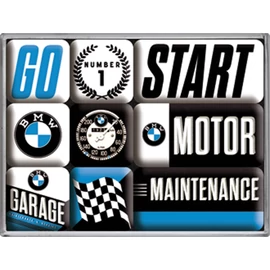 Bmw mágnes-szett "Motor" 9 x 7 cm